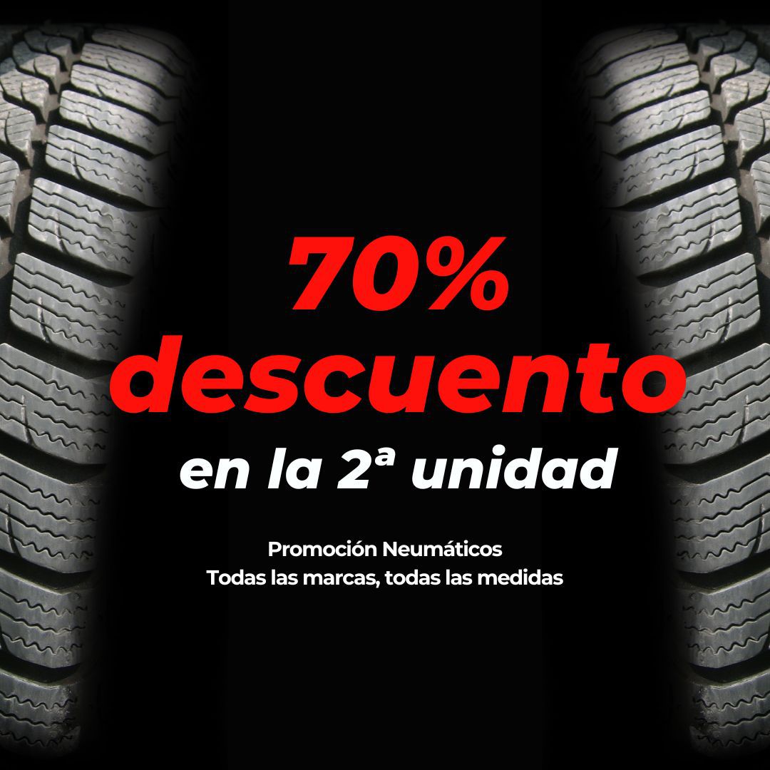 70% de descuento en tu segundo neumatico